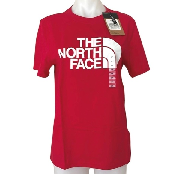 (NWT) The North Face Women’s Print Graphic Red Tee - Picture 1 of 16